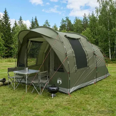 vidaXL Cort tunel Verde măsliniu 400 x 260 x 200 cm Poliester și oțel
