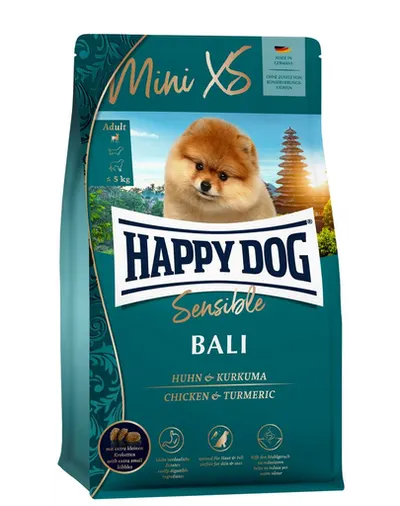 HAPPY DOG MiniXS Bali Hrana uscata pentru caini adulti de talie mica, cu pui 1,3 kg