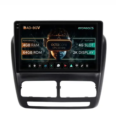 Navigatie Fiat Doblo (2010-2015), Android, V-Octacore 4GB RAM + 64GB ROM, 10.36 Inch - AD-BGV10004+AD-BGRKIT358