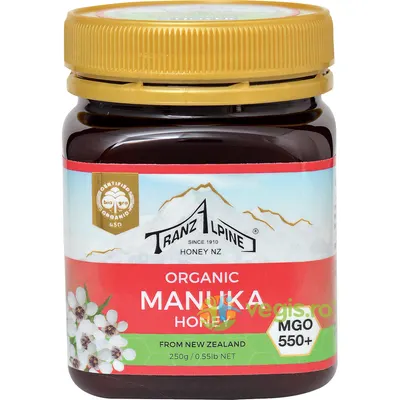 Miere de Manuka MGO 550+ TranzAlpine Ecologica/Bio 250g