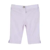 Pantaloni copii Chicco din poplin, alb cu roz, 08824-64MFCO