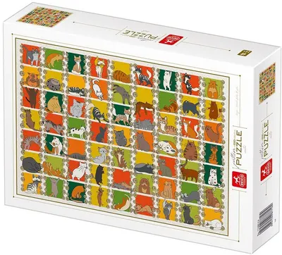 Puzzle 1000 piese - Cats Pattern