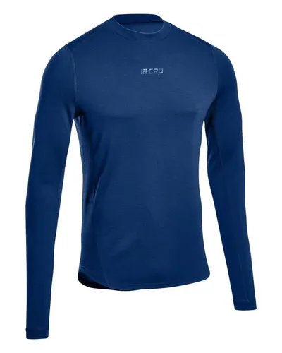 Bluza cu maneca lunga - cold weather merino shirt long sleeve - blue