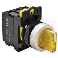 Comutator cu brat luminos,LED,galben, 3 pozitii NYK3-SL31Y 1×NO+1×NC, 5A/230V AC-15, IP65, LED 230V AC/DC