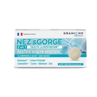 Granions LGN Comprimate supt mentolate Nas-Gat, 24 tablete