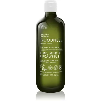 Baylis & Harding Goodness Awaken Senses gel de dus revigorant parfum Lime, Mint & Eucalyptus 500 ml