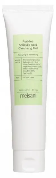 Meisani Gel de curățare facială cu acid salicilic Puri-Tea, 150 ml
