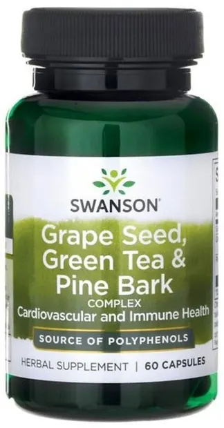 Grape Seed, Green Tea & Pine Bark, 60 capsule, Swanson