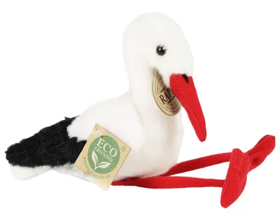 Jucărie de plus Rappa Eco Friends - O barză, 15 cm