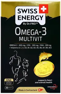 Omega-3 Multivit, 30 capsule, Swiss Energy