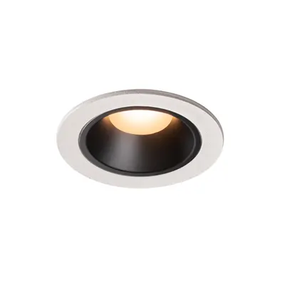 Spot incastrat, NUMINOS S Ceiling lights, white Indoor LED recessed ceiling light white/black 2700K 40° gimballed, rotating and pivoting, including leaf springs