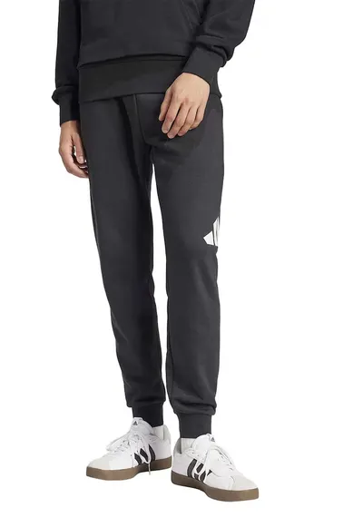 Pantaloni de trening cu talie ajustabila - Negru stins/Alb optic