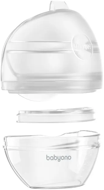 Colector-pompă pentru lapte matern Babyono - Milk Me, alb