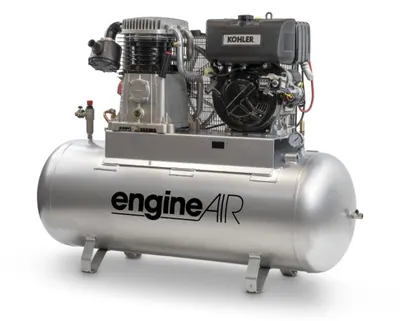 Compresor de aer cu piston, motor Kohler - 7.52 kW, 1038 L/min, 14 bari - Rezervor 270 Litri - ABAC-engineAIR-11/270-14-ES-Diesel