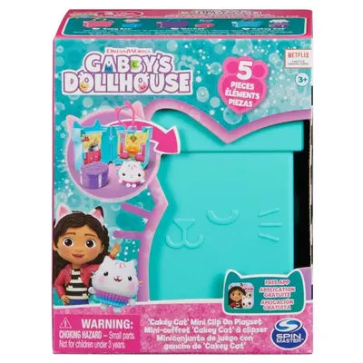 Set de joaca - Gabby's Dollhouse - Cakey Cat Mini Clip On Playset (mai multe modele - pret pe bucata)