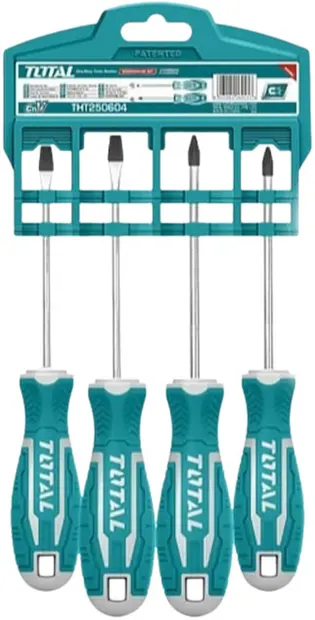 Set de șurubelnițe TOTAL - CrV, PH, SL, 4 bucăți
