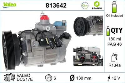 Compresor climatizare potrivit VOLVO S60 II, S80 II, V60 I, V70 III, XC60 I, XC70 II, XC90 I 3.0 3.2 4.4 01.05-12.18