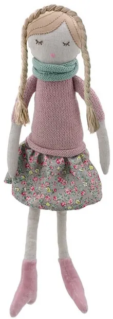 Păpușă de cârpă The Puppet Company - Fetita roza, 38 cm