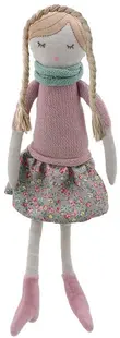 Păpușă de cârpă The Puppet Company - Fetita roza, 38 cm