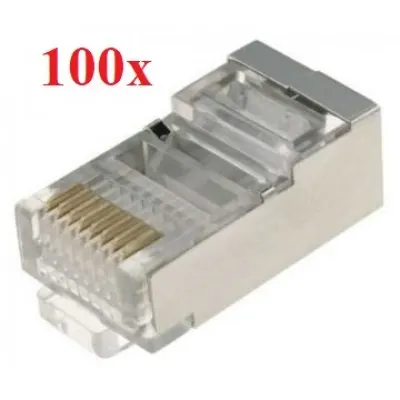 Punga 100 mufe retea FTP / STP cat. 5 RJ45 ecranate, 8 contacte, TED300464