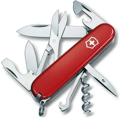 Cuțit de buzunar elvețian Victorinox - Climber, roșu, vezicule