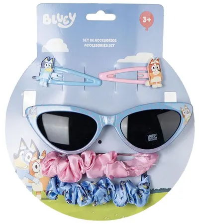 Set pentru copii Cerda - Accesorii pentru păr și ochelari de soare, Bluey