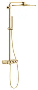Sistem de dus Grohe SmartControl Cube, aparent, termostat, 310 mm, 2 functii, lucios, auriu, 26508GL0