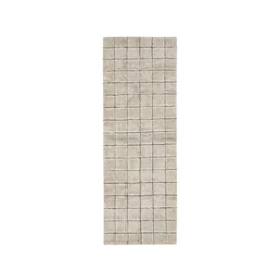 Covor tip traversă bej țesut manual din lână 80x230 cm Mosaic Sandstone – Lorena Canals