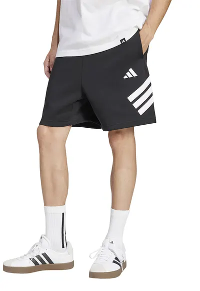 Pantaloni scurti relaxed fit din amestec de bumbac - Negru