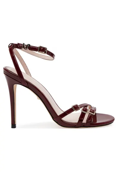 Sandale dama - model F57X - piele naturala - visiniu