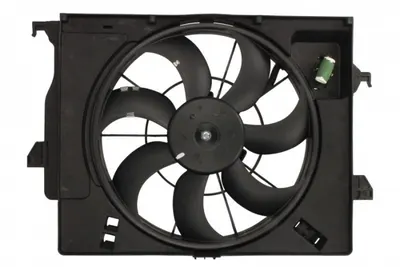 Ventilator radiator (cu carcasa) potrivit HYUNDAI VELOSTER; KIA RIO III 1.4 1.6 03.11