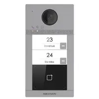 Post de exterior videointerfon IP Hikvision DS-KV8213-WME1, WiFi, 2 butoane de apelare, pentru 2 familii, montaj aplicat