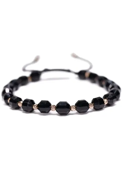 Bratara cu 20 de bile de Aur 14k - Negru