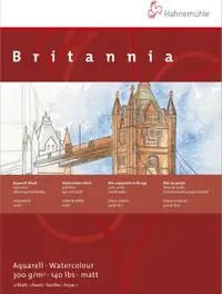 Bloc de schițe Hahnemuhle Britania - 24 x 32 cm, hârtie presată la rece, 12 coli