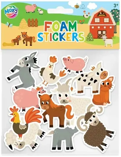 Set stickere din spumă Moxy - Animale de fermă