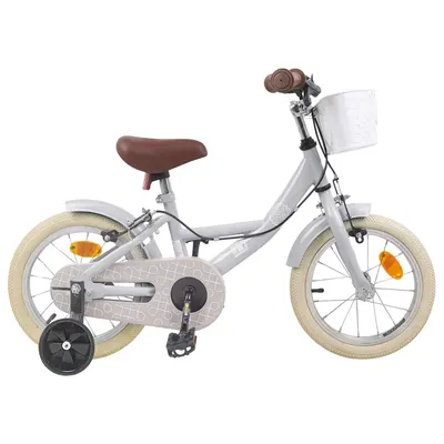 vidaXL Bicicletă pentru Copii 14 Inci pentru 3-5 ani Gri deschis
