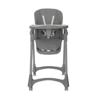 Scaun de masa pentru copii Lorelli Tummy Time Grey reglabil in multiple pozitii, roti din silicon, 2 tavite detasabile, centuri de siguranta, suport pentru picioare