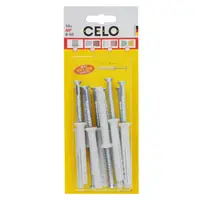 CELO Blister Nail plug NP 8-60 pre-assembled, SB countersunk plug cu countersunk surub (PZ3), zincat