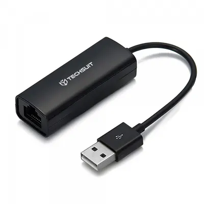 Placa Retea Techsuit AC19, RJ45, USB, Neagra