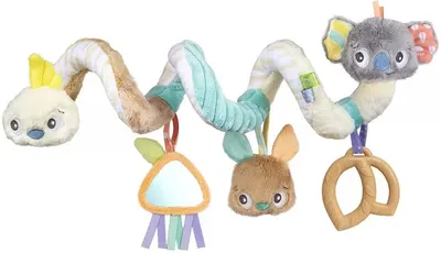 Spirală pentru cărucior Playgro - Fauna Friends, Twirly Whirly