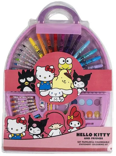 Set de desen Cerda Hello Kitty - În servietă, 50 piese