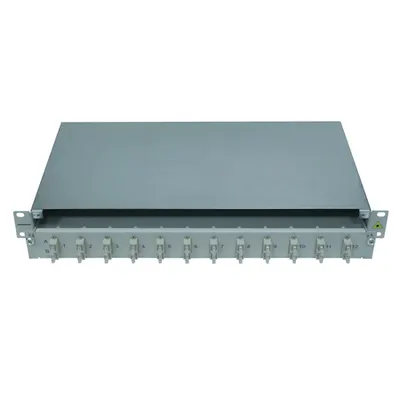 Patchpanel FO 19, 1UV, culisant, pentru 16 fibre, SC, SM