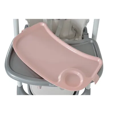 Scaun de masa pentru copii Moni Raffy Pink pliabil, cu suport picioare si spatar reglabil