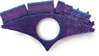 Print 3D de la 3D Morph Lab - Suport de cărți, tren, albastru-roșu