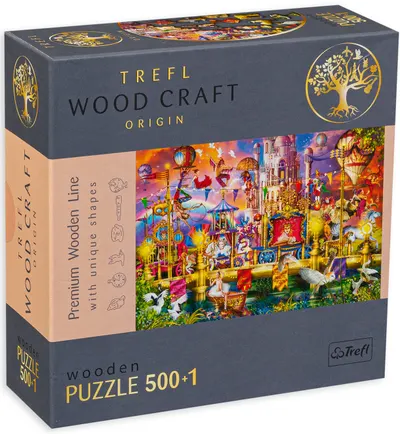 Puzzle din lemn Trefl din 500+1 de piese - O lume magica
