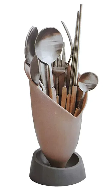 UB Suport decorativ pentru ustensile stil ghivechi cu scurgere