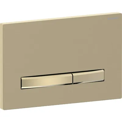 Clapeta actionare dubla rezervor wc, placa de fixare, placa de acoperire si tasta alama , Geberit Sigma50