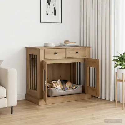 vidaXL Mobilă pentru cușcă de câine Stejar Artizanal 90 x 47,5 x 80 cm