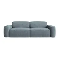 Canapea albastru prăfuit cu tapițerie din chenille 244 cm Omao – Makamii