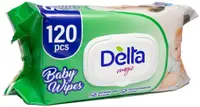 Șervețele umede pentru bebeluși Delta Magic - 120 buc, verde